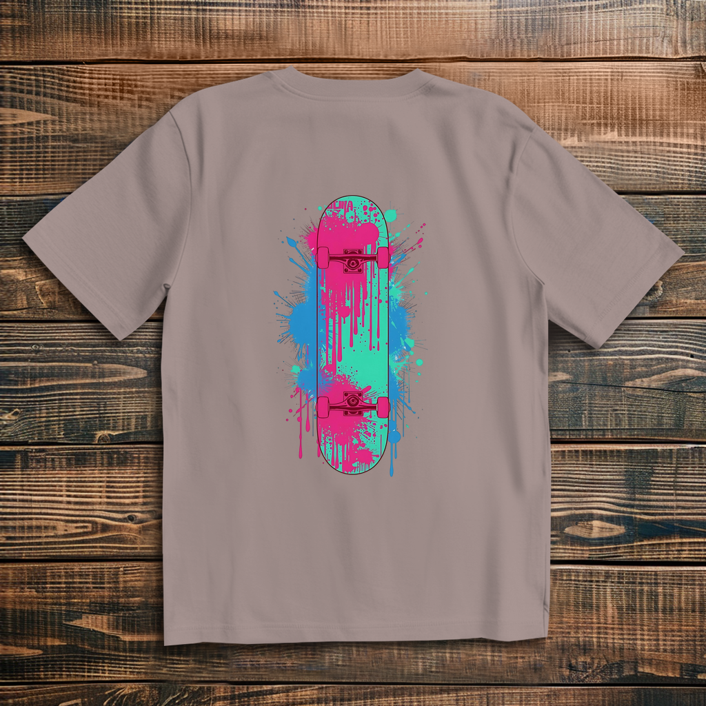 Oversize T-Shirt Skateboard Neon Graffiti 2