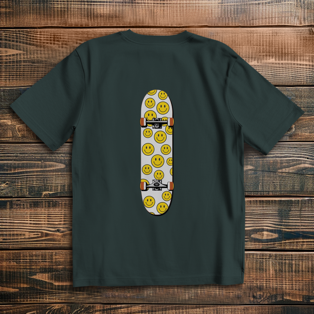 Oversized T-Shirt Skateboard Smiley