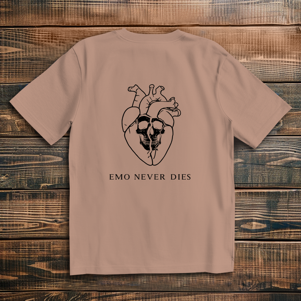 Oversized T-Shirt Emo Never Dies 4 black