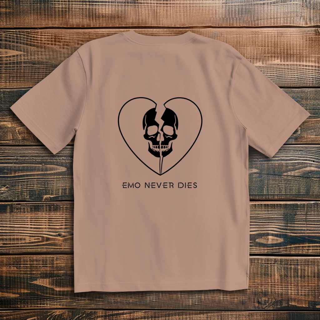 Oversized T-Shirt Emo Never Dies 3 black