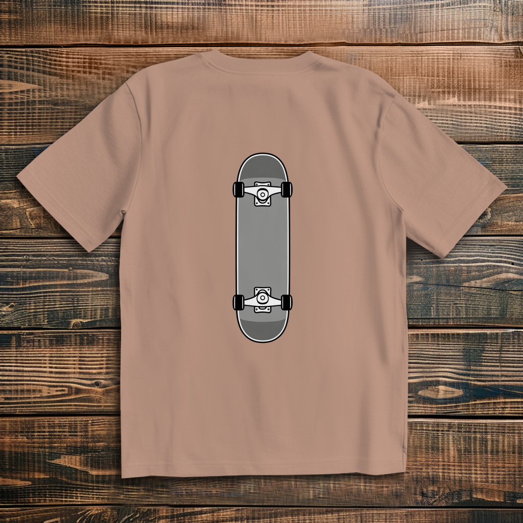 Oversize t-shirt skateboard gray