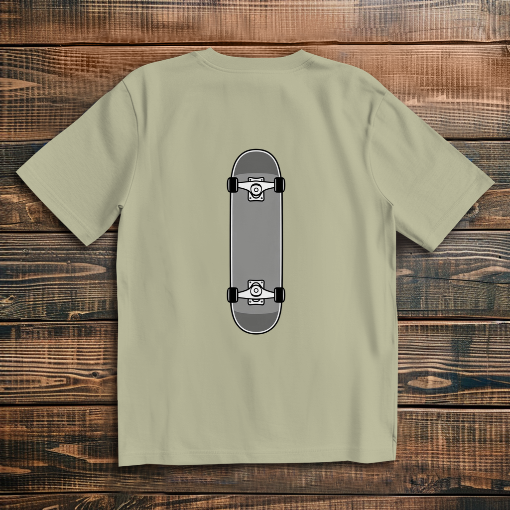 Oversize t-shirt skateboard gray
