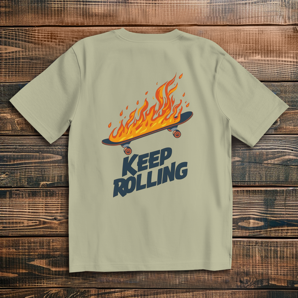 Oversized T-Shirt Keep Rolling 1