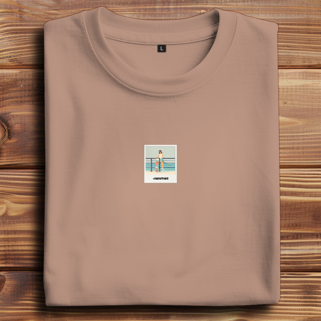 Oversize T-Shirt Skateboard Woman Beach Polaroid
