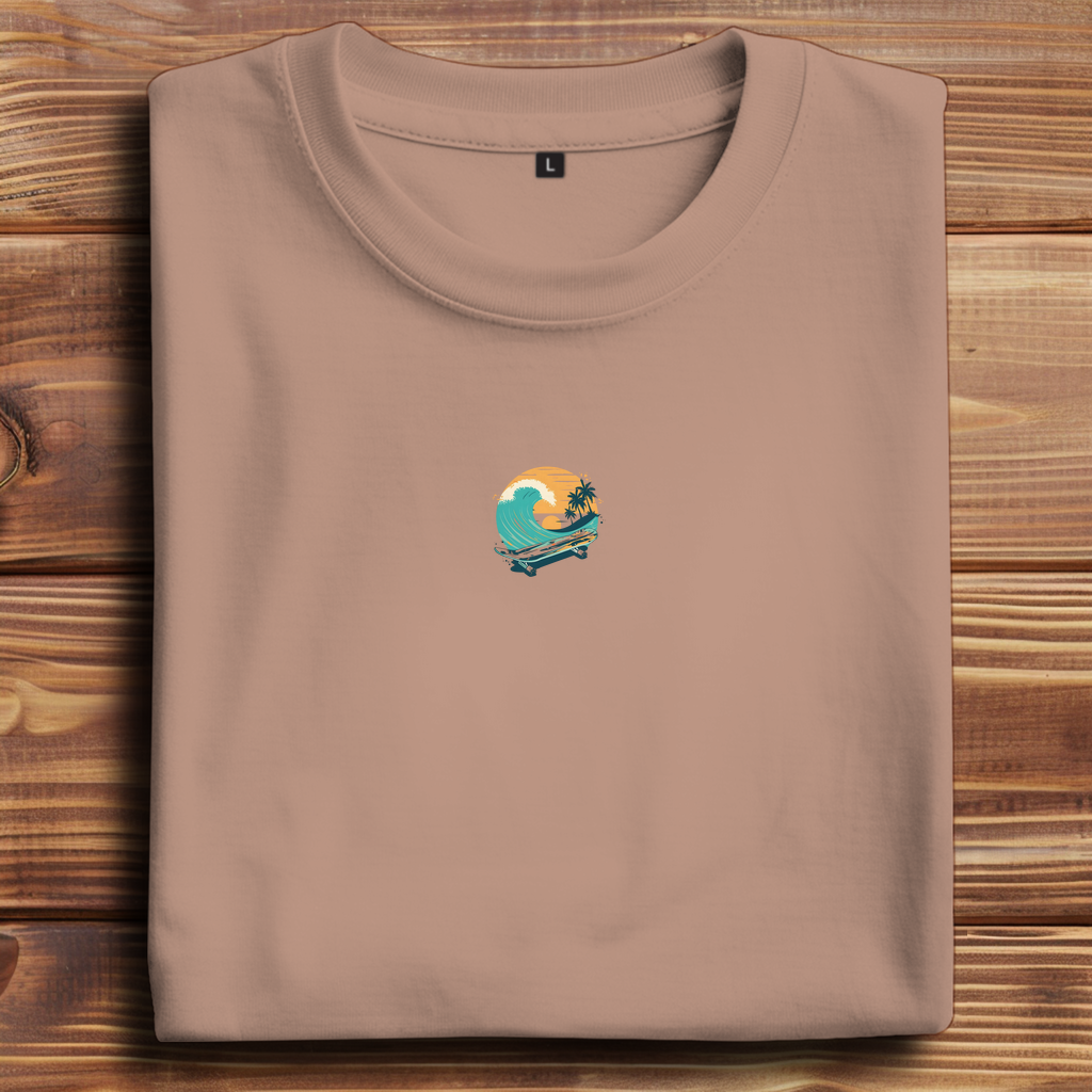 Oversized T-Shirt Skateboard Beach