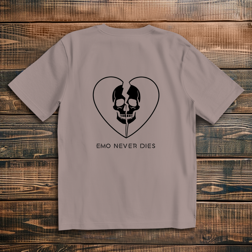 Oversized T-Shirt Emo Never Dies 3 black