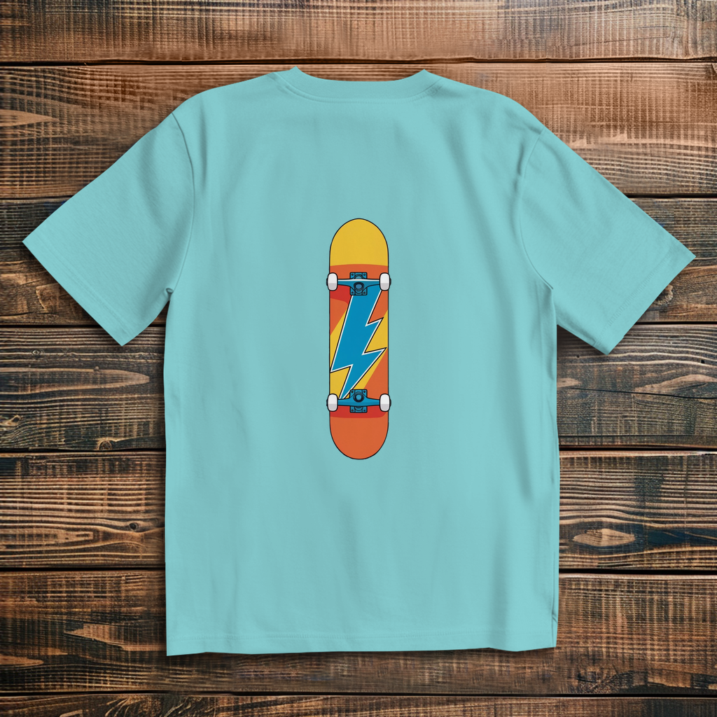Oversized T-Shirt Skateboard Lightning