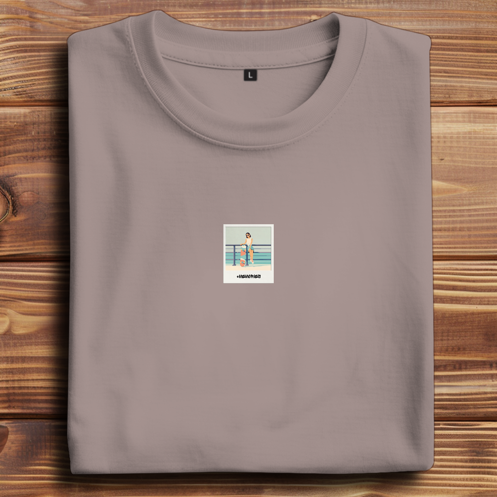 Oversize T-Shirt Skateboard Woman Beach Polaroid