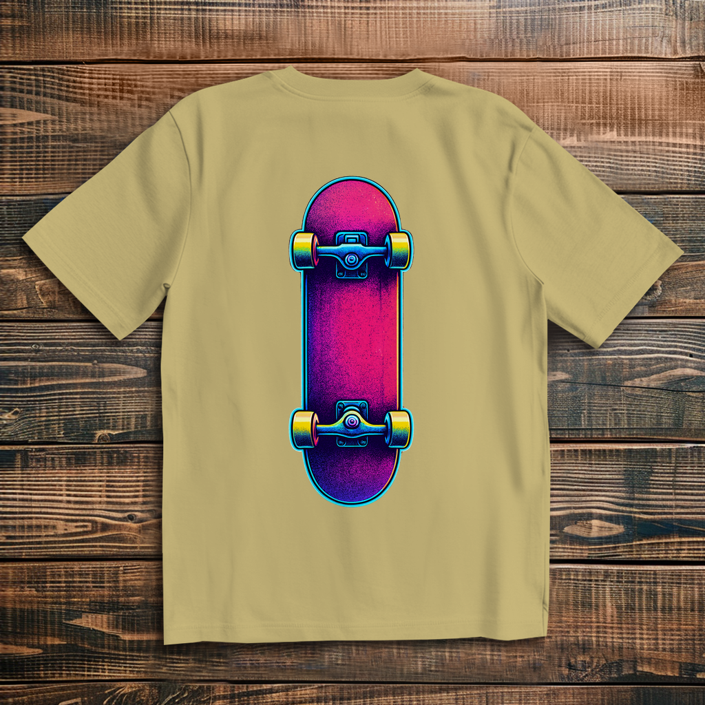 Oversized t-shirt skateboard 80s