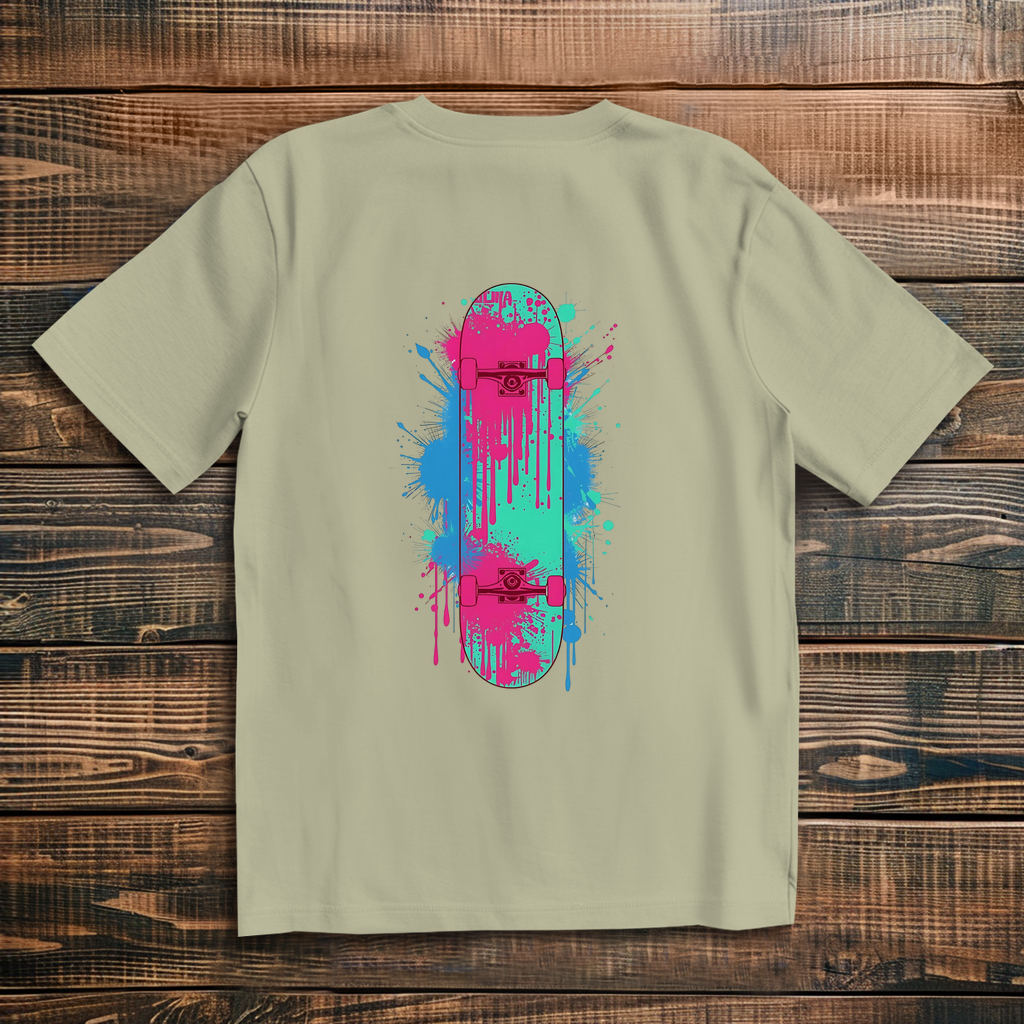 Oversize T-Shirt Skateboard Neon Graffiti 2