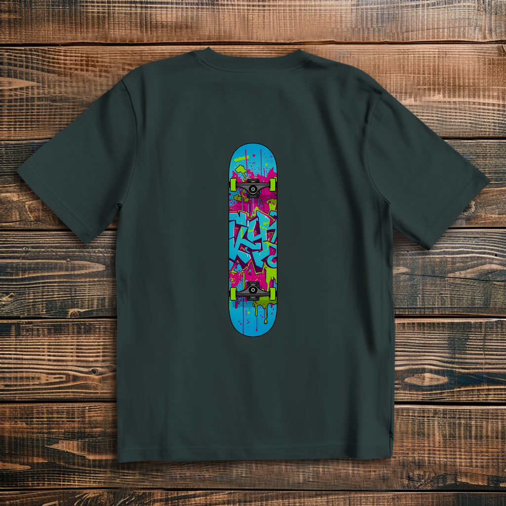 Oversize T-Shirt Skateboard Neon Graffiti 1