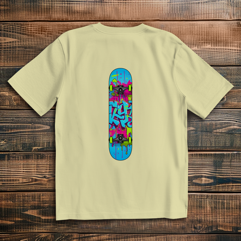 Oversize T-Shirt Skateboard Neon Graffiti 1