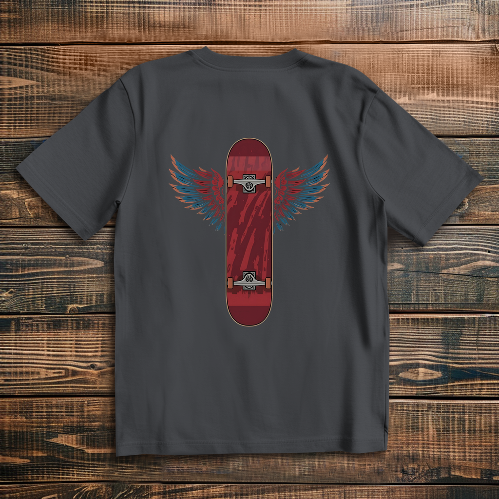Oversized T-Shirt Skateboard Wings