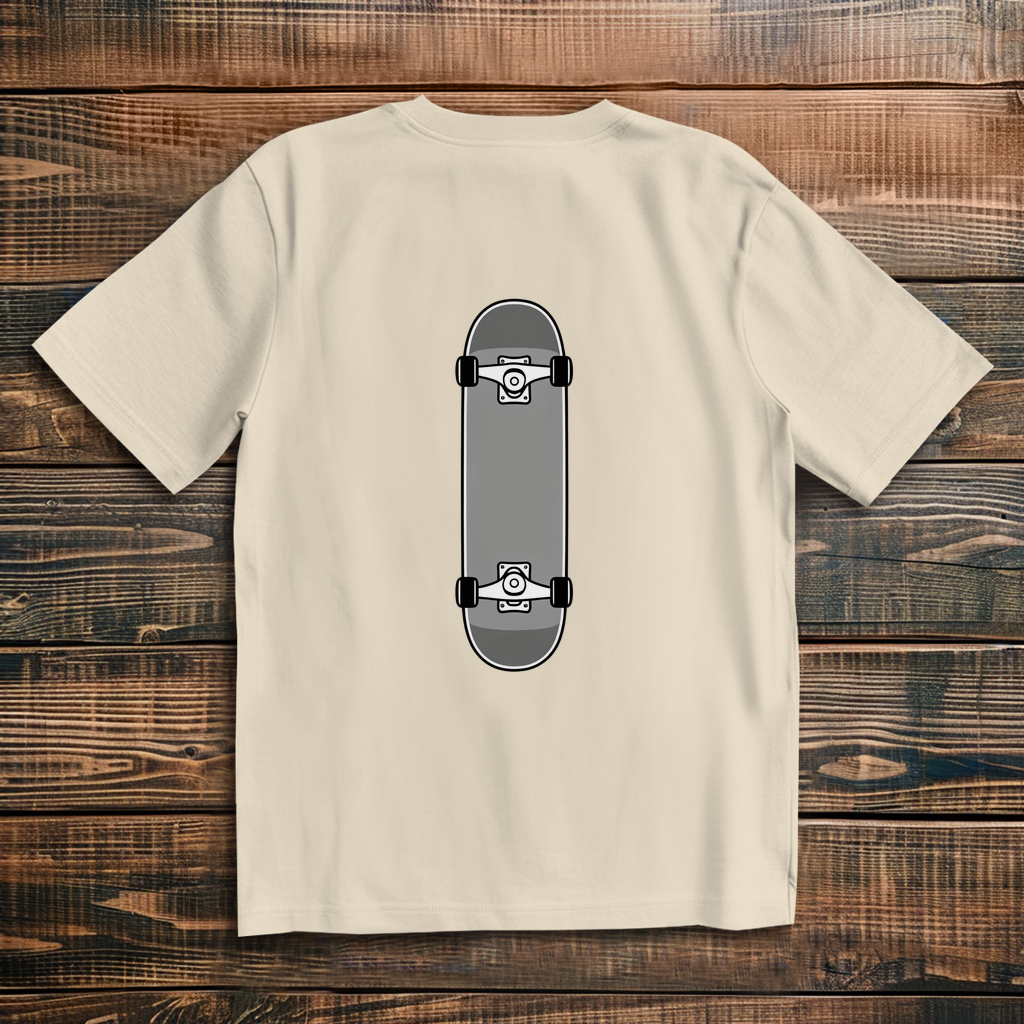 Oversize t-shirt skateboard gray