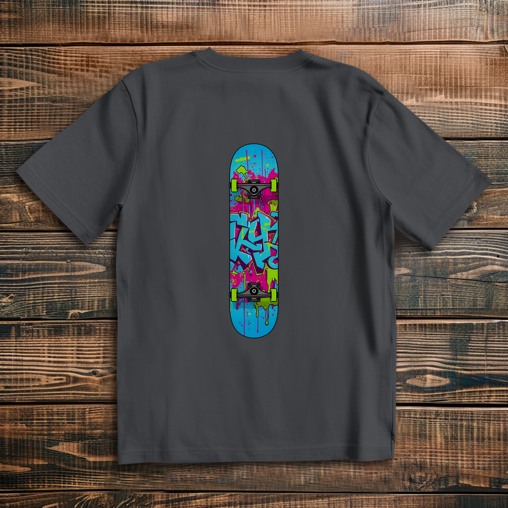 Oversize T-Shirt Skateboard Neon Graffiti 1