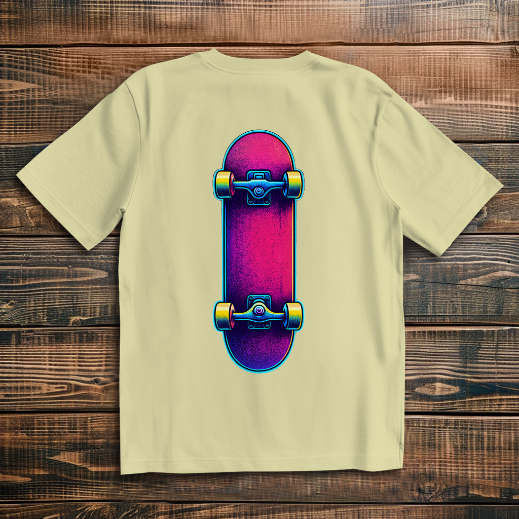 Oversized t-shirt skateboard 80s