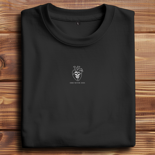 Oversize T-Shirt Emo Never Dies 4 white