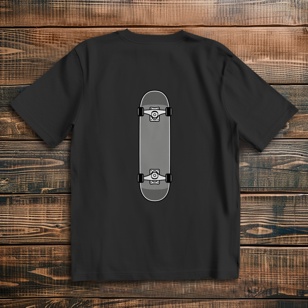 Oversize t-shirt skateboard gray