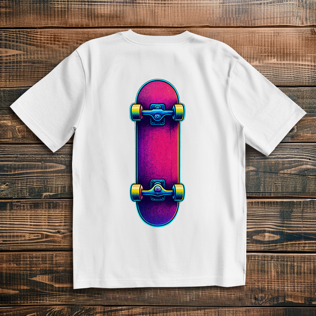 Oversized t-shirt skateboard 80s