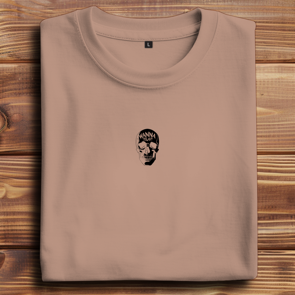 Oversized T-Shirt Skull Wanna Play black
