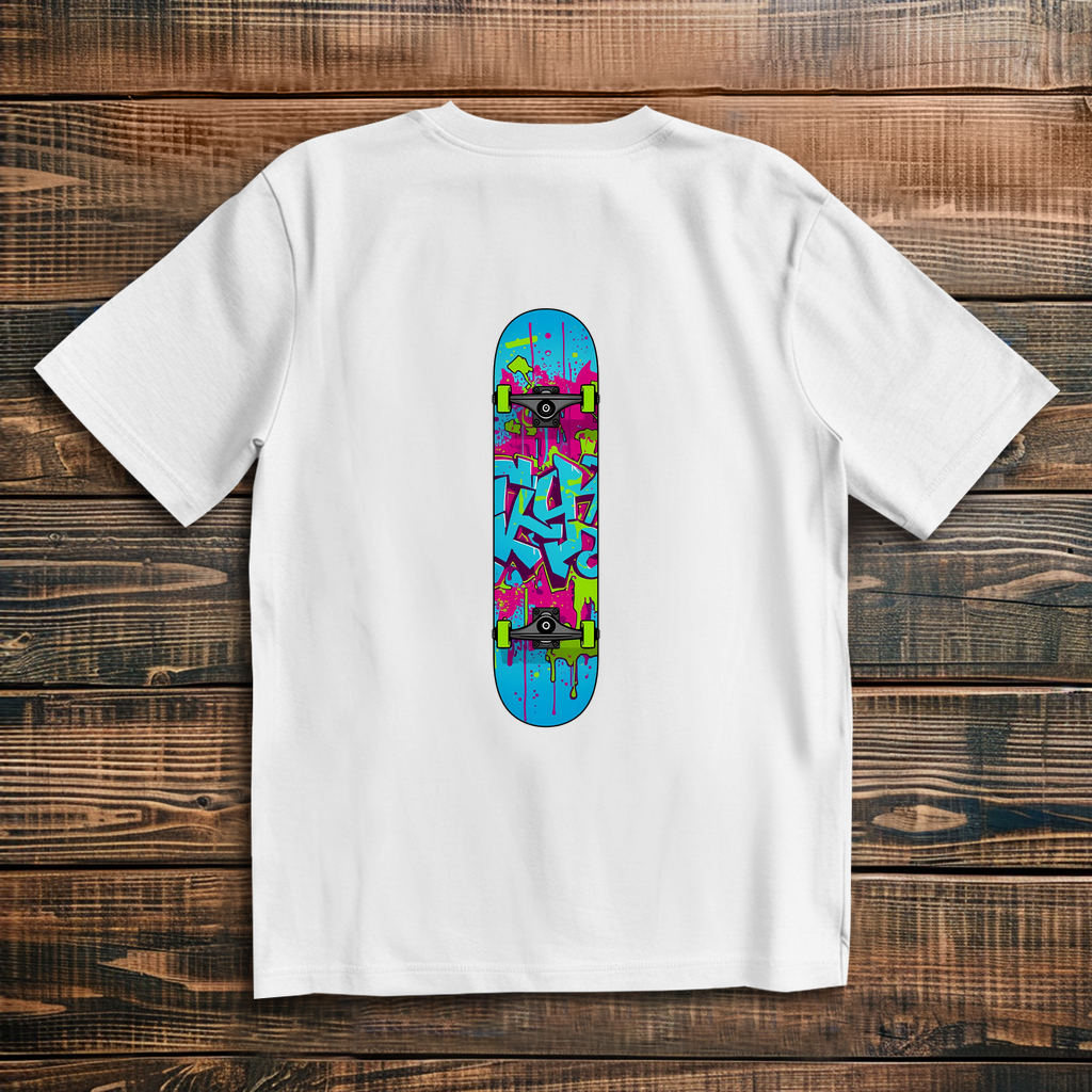 Oversize T-Shirt Skateboard Neon Graffiti 1