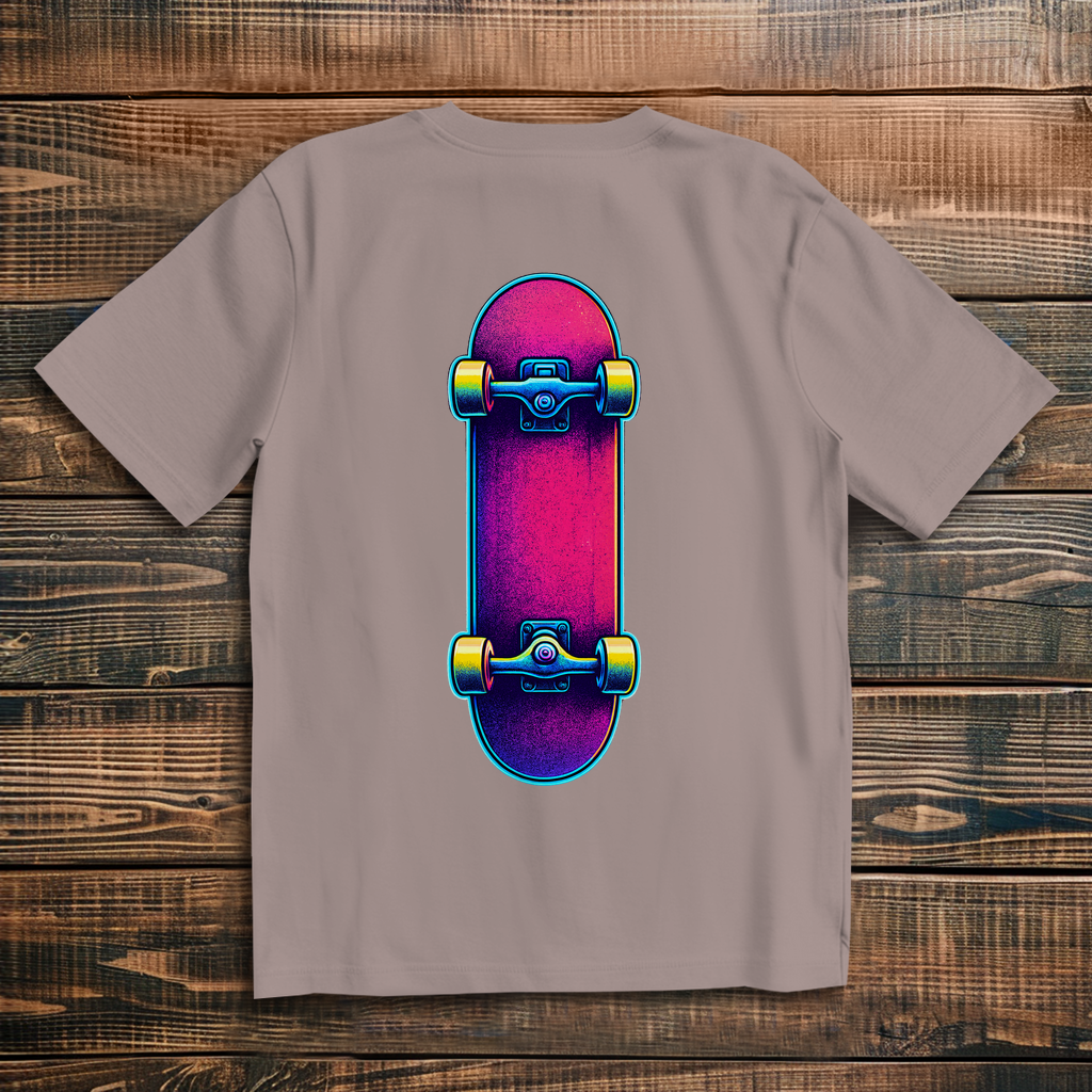 Oversized t-shirt skateboard 80s