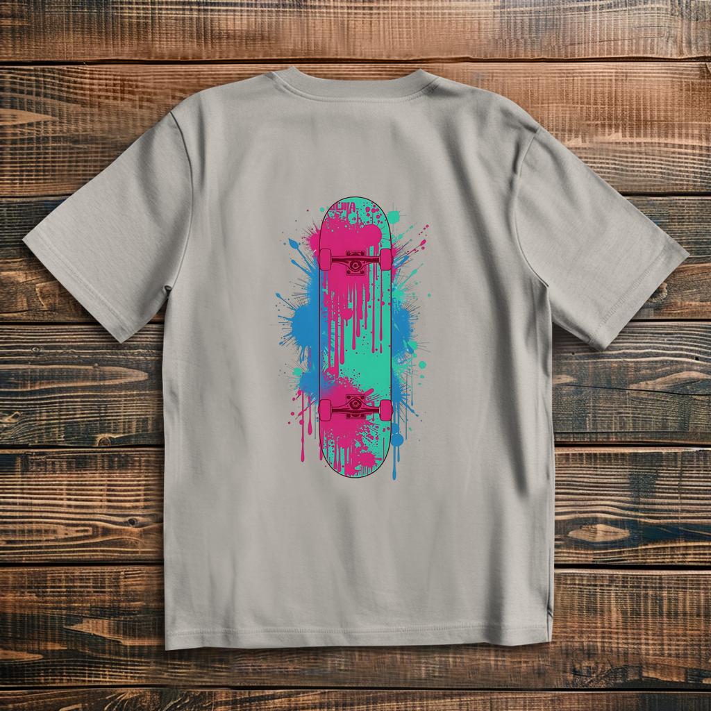 Oversize T-Shirt Skateboard Neon Graffiti 2