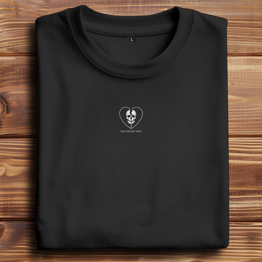 Oversize T-Shirt Emo Never Dies 3 white