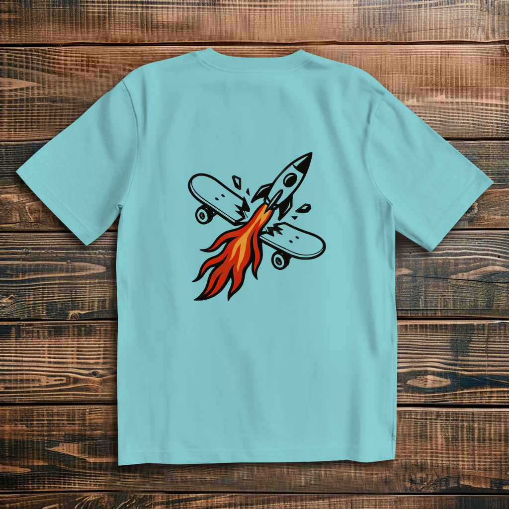 Oversized T-Shirt Skateboard Rocket