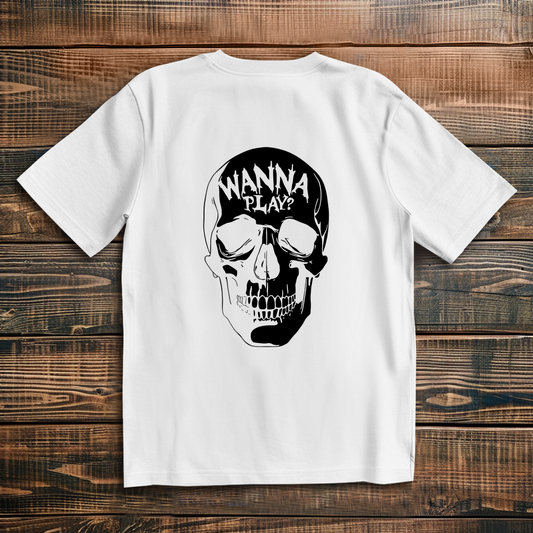 Oversize T-Shirt Skull Wanna Play black