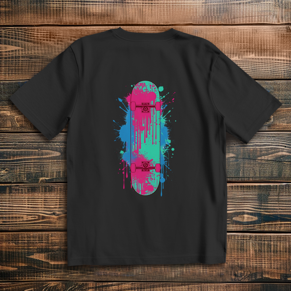 Oversize T-Shirt Skateboard Neon Graffiti 2