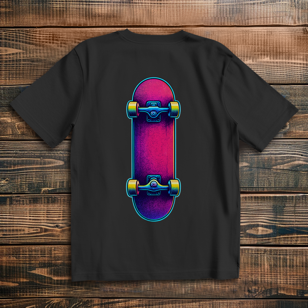 Oversized t-shirt skateboard 80s