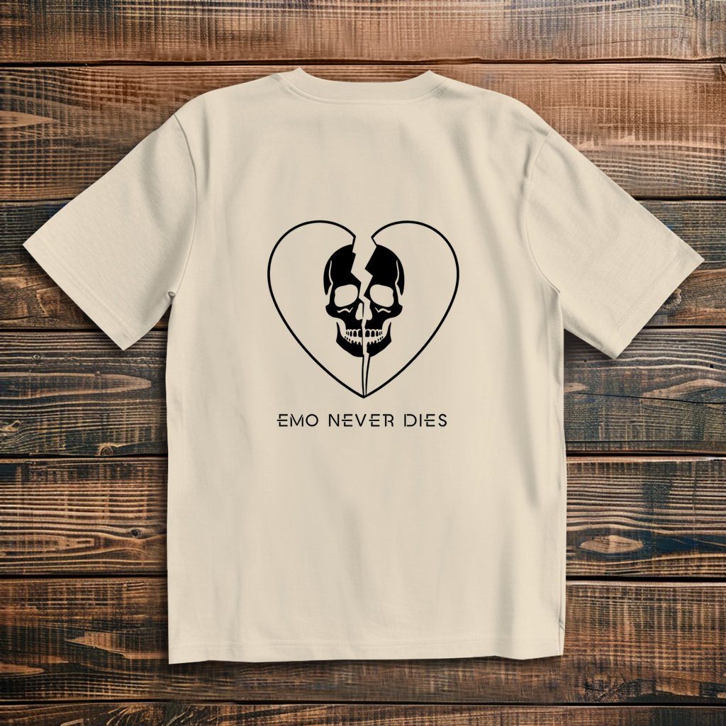 Oversized T-Shirt Emo Never Dies 3 black