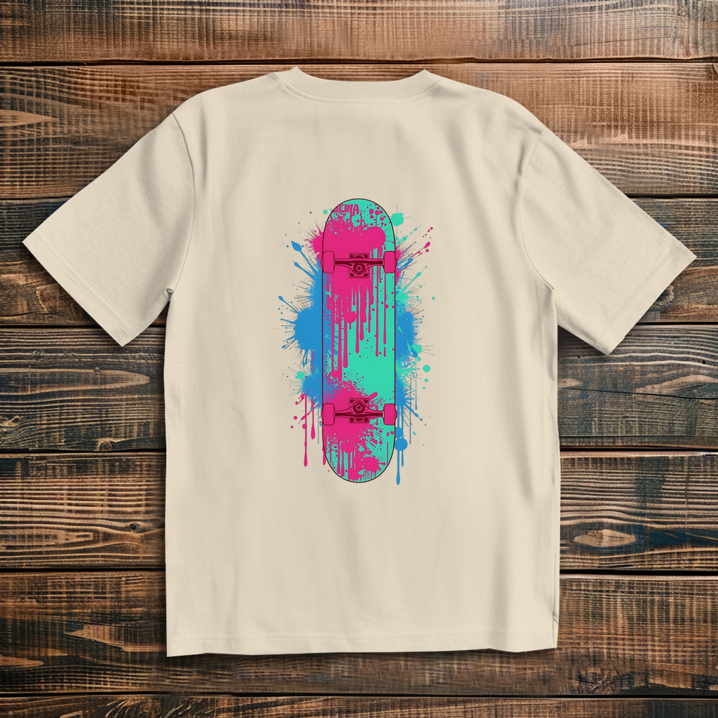 Oversize T-Shirt Skateboard Neon Graffiti 2