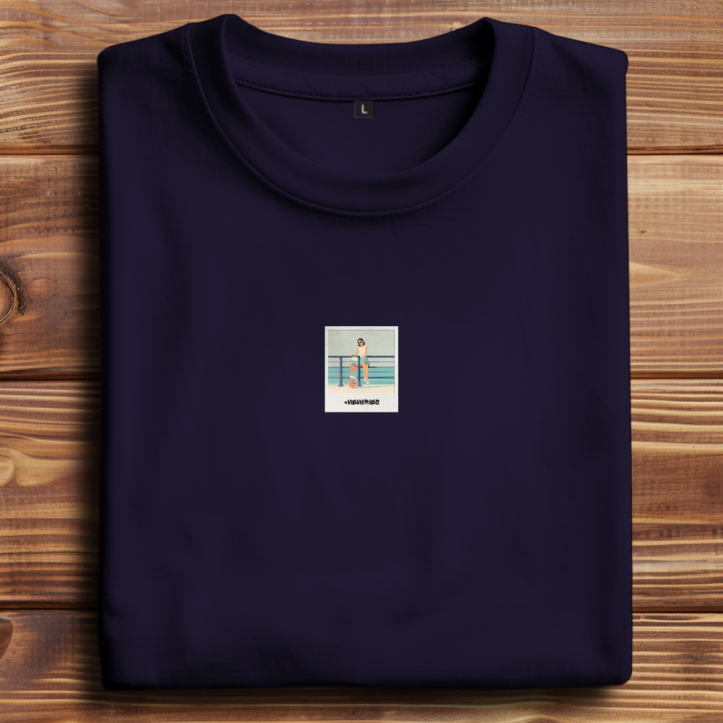 Oversize T-Shirt Skateboard Woman Beach Polaroid