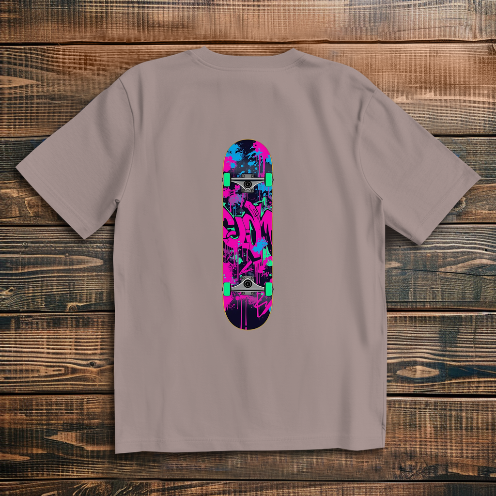 Oversize T-Shirt Skateboard Neon Graffiti 3