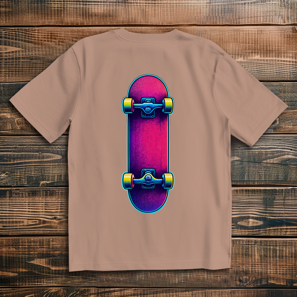 Oversized t-shirt skateboard 80s