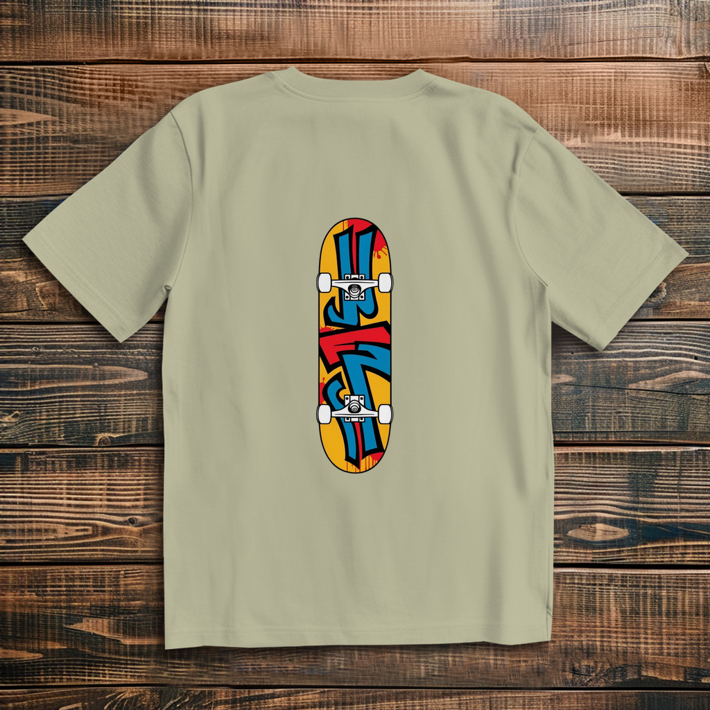 Oversized T-Shirt Skateboard Graffiti