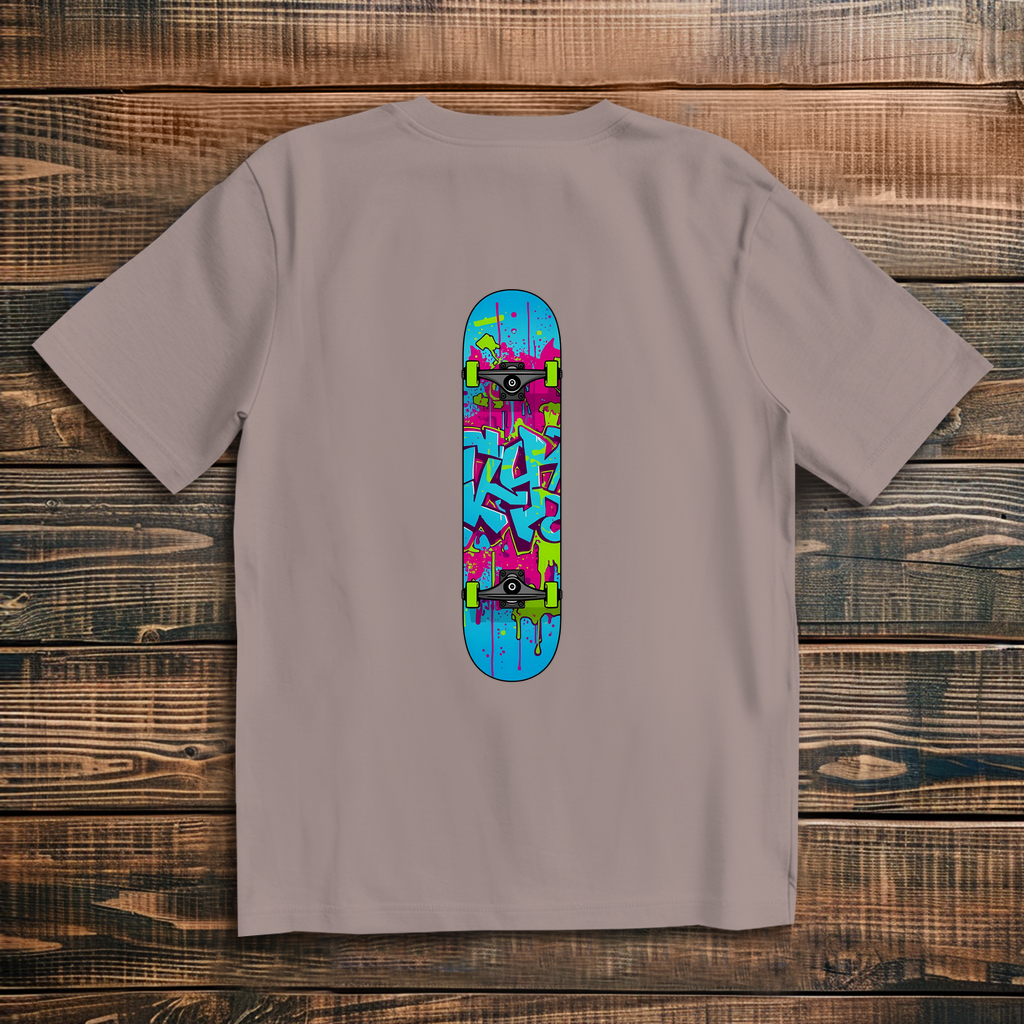 Oversize T-Shirt Skateboard Neon Graffiti 1