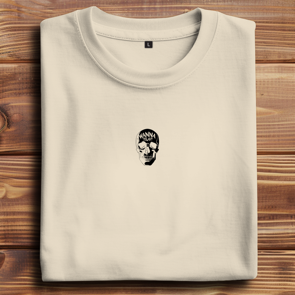 Oversized T-Shirt Skull Wanna Play black