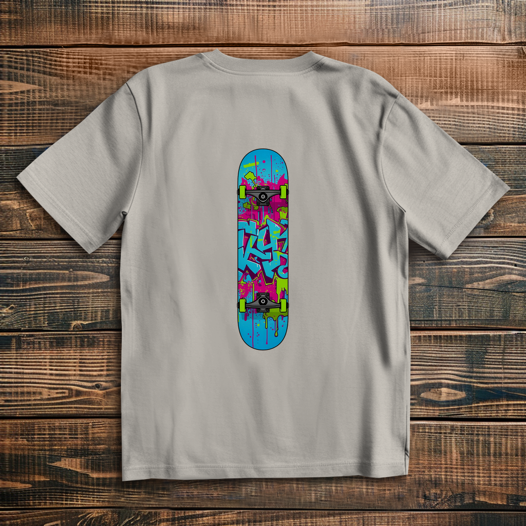 Oversize T-Shirt Skateboard Neon Graffiti 1