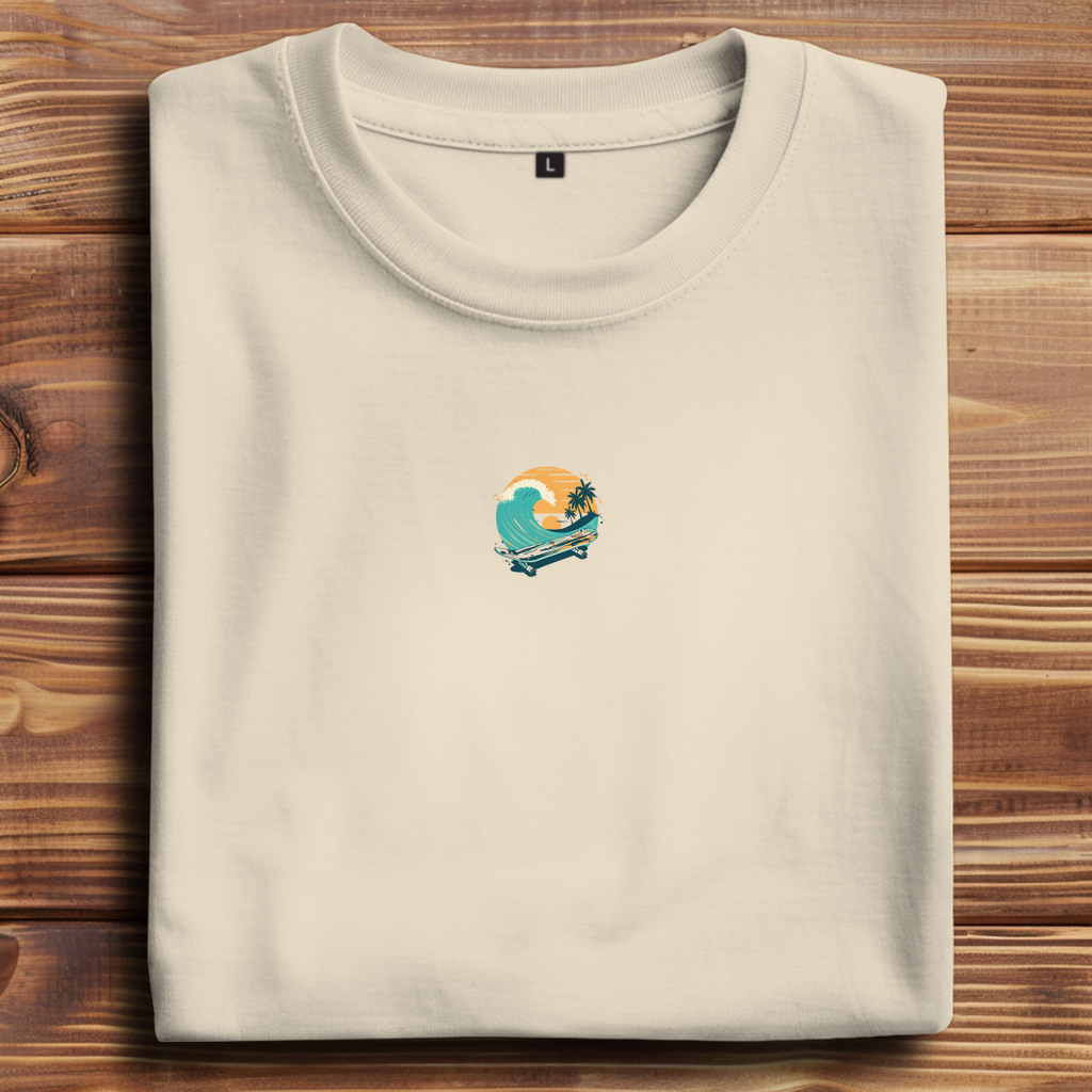 Oversized T-Shirt Skateboard Beach