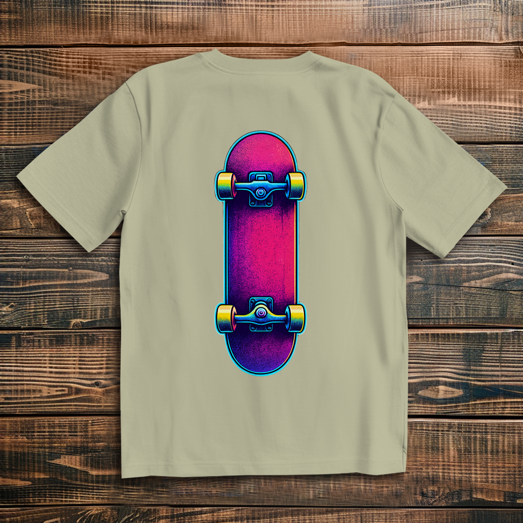 Oversized t-shirt skateboard 80s