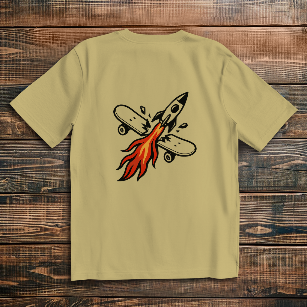 Oversized T-Shirt Skateboard Rocket