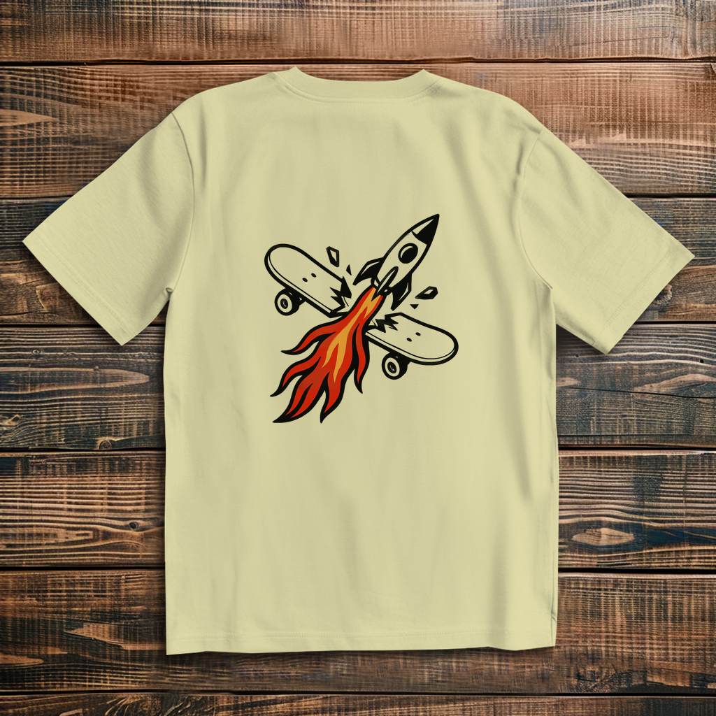 Oversized T-Shirt Skateboard Rocket