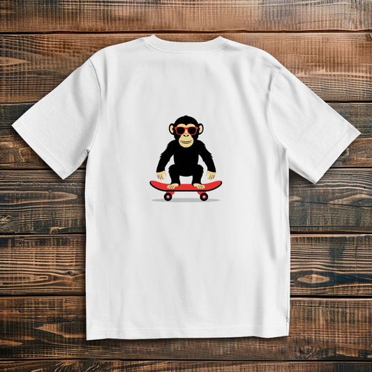 Oversize T-Shirt Skateboard Monkey