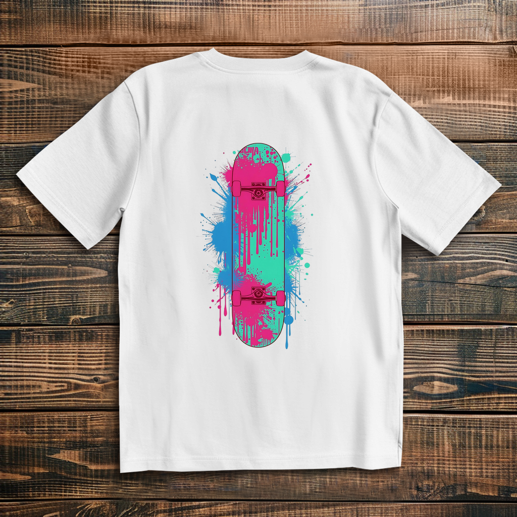 Oversize T-Shirt Skateboard Neon Graffiti 2