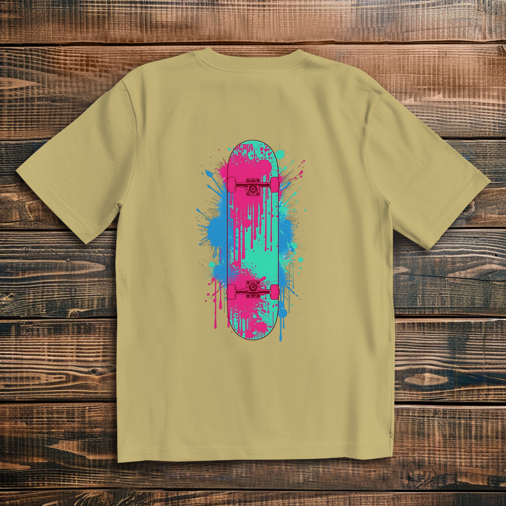 Oversize T-Shirt Skateboard Neon Graffiti 2