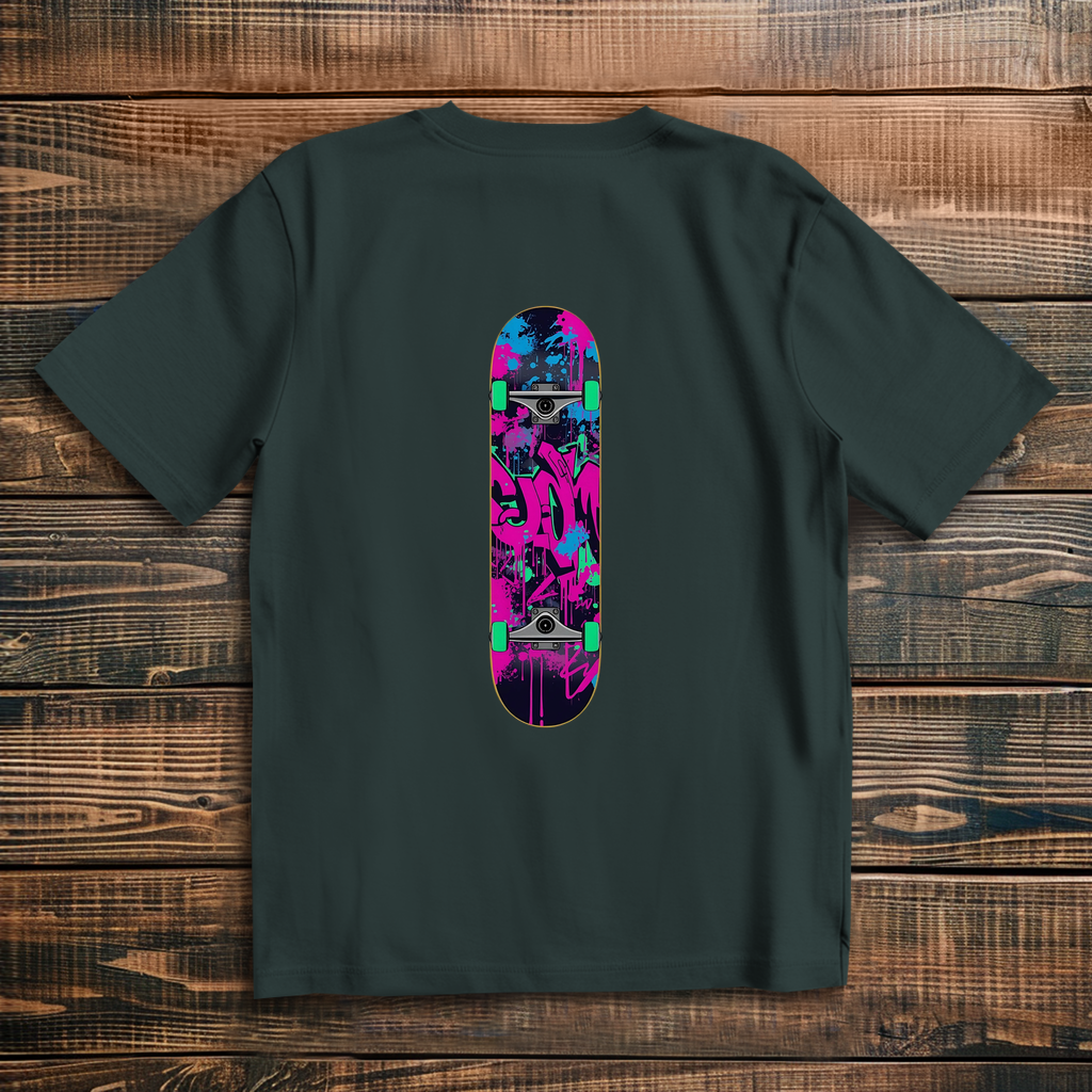 Oversize T-Shirt Skateboard Neon Graffiti 3