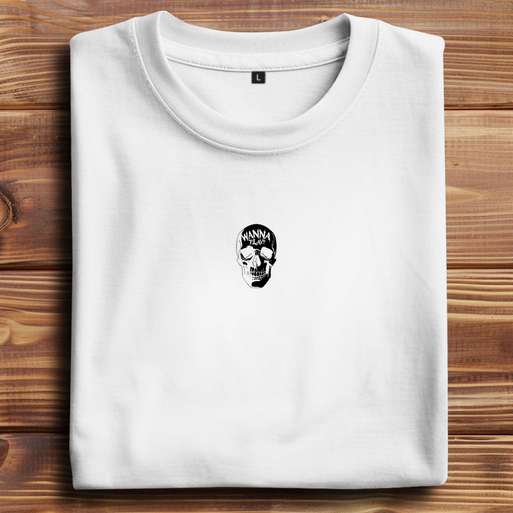 Oversized T-Shirt Skull Wanna Play black